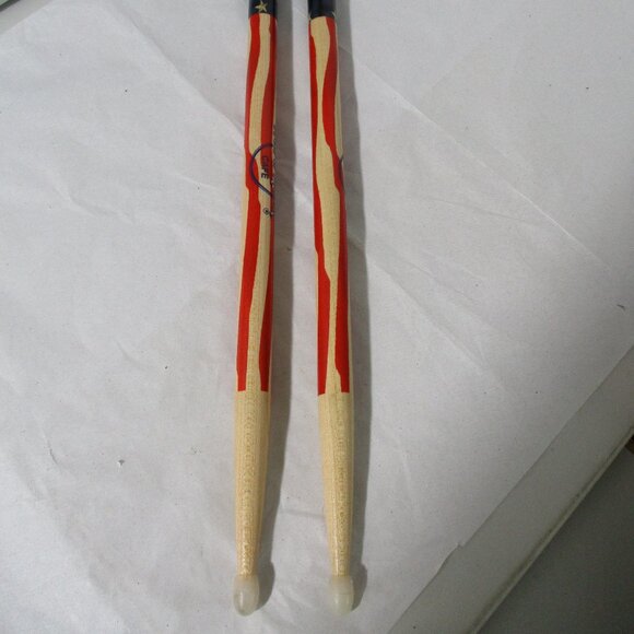 Set of Patriotic Flag Hard Rock Cafe Gatlinburg Tn Drumsticks Drum Sticks - Picture 4 of 5